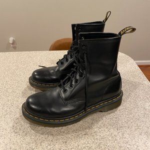 Dr Martens Black Leather Combat Boots